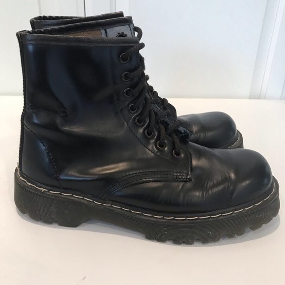 Elegansa Chocolate Brown 8 Eye Lace up Combat Boot - Picture 1 of 10